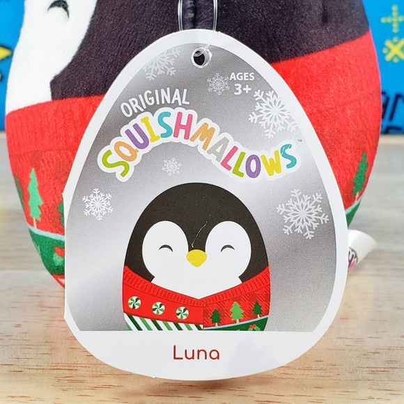 Squishmallow Luna the Penguin 5" UltraSoft Stuffed Christmas Holiday Plush NWT - Picture 10 of 12